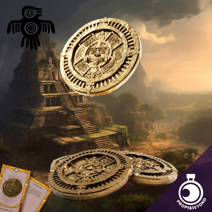3D Printable El Dorado Coin by Props&Beyond