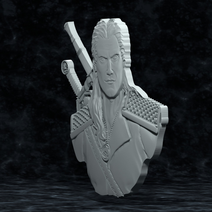 Geralt of Rivia / the Witcher bust / Henry Cavill, Fanart Relief