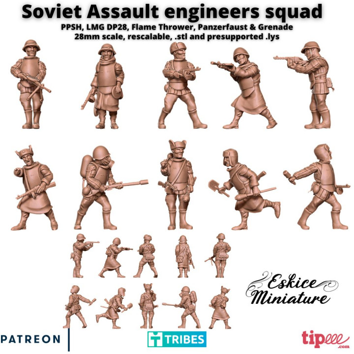 Soviet Assault engineers squad - 28mm image