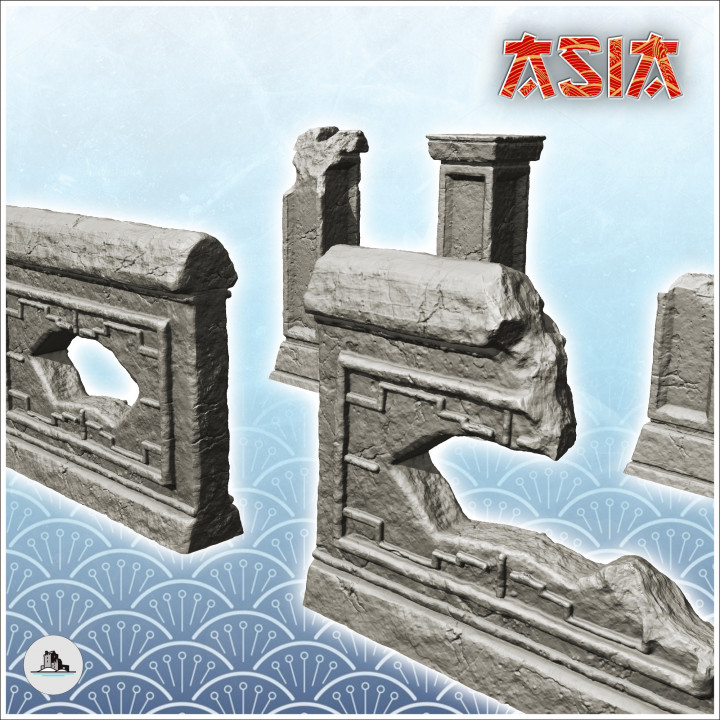 Asian outdoor decoration set (6) - Medieval Asia Feudal Asian Traditionnal Ninja Oriental image