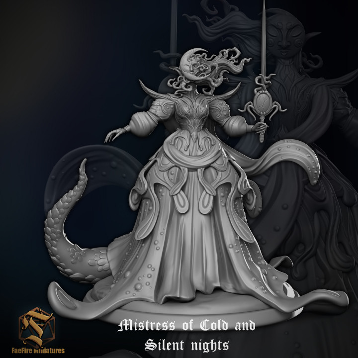 Arch Fey - Mistress of Cold and Silent nights- 28mm base image