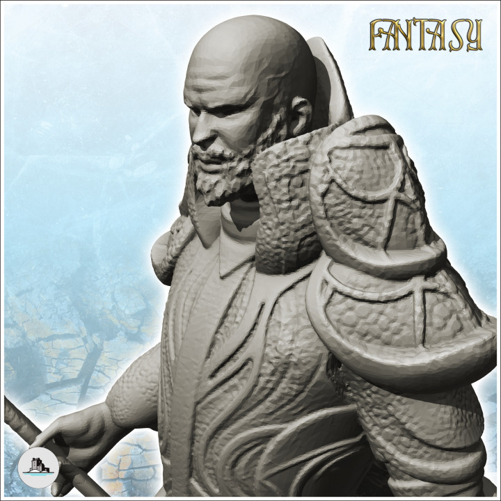 Amavel Secret Wizard マント 3D Printable Wizard in full armor with specter in hand (1