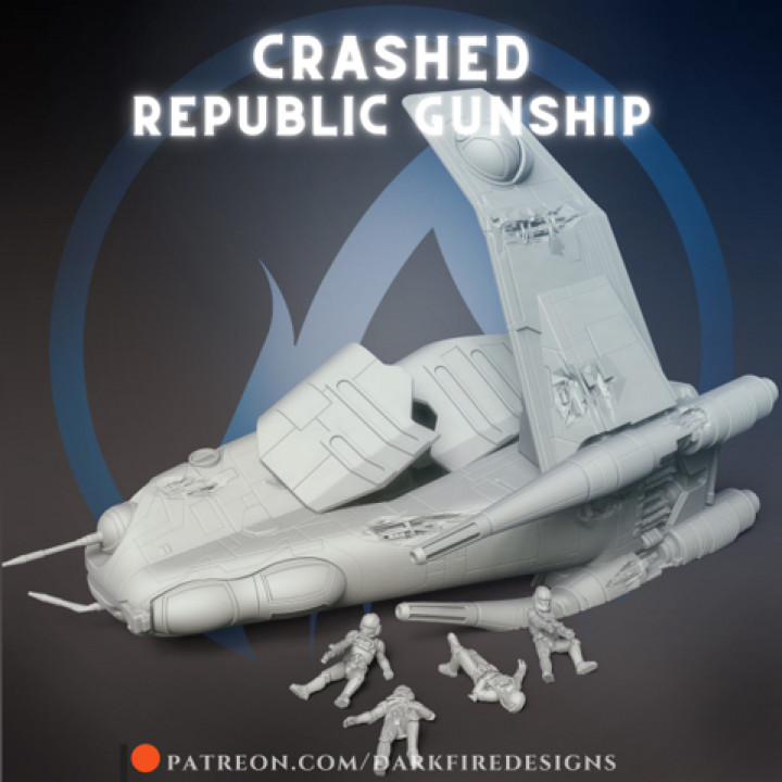 Crashed Republic Gunship