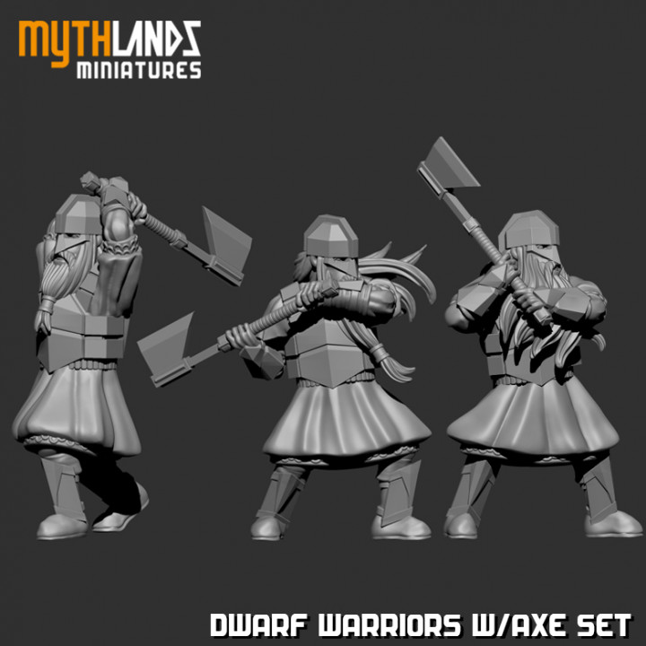 3x Dwarf Warriors with axes image