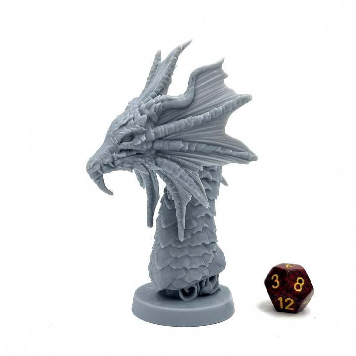 Bahamut - Majestic Platinum Dragon Bust Trophy