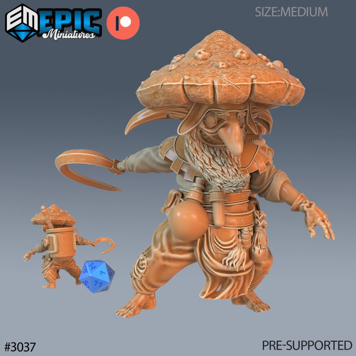 3d Printable Mushroom Goblin Set Fungus Goblinoid Infested Ogre