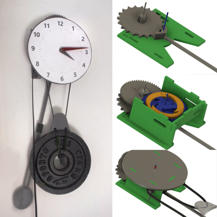 Easy build Pendulum Clock runs 14h