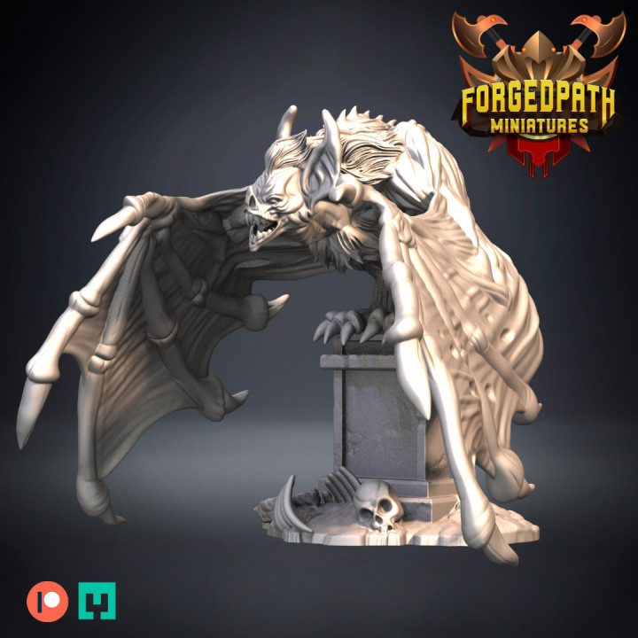 3D Printable Giant Vampire Bats - Undead by Forged Path Miniatures