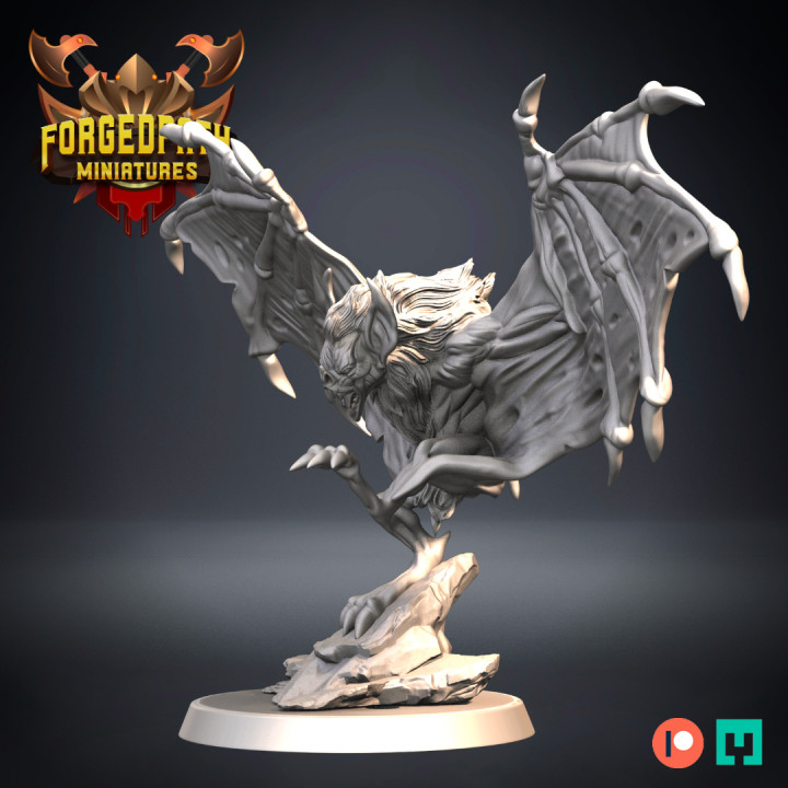 3D Printable Giant Vampire Bats - Undead by Forged Path Miniatures