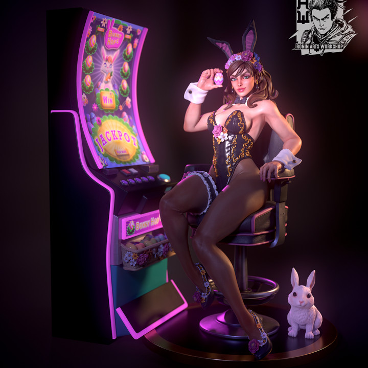 Bunny Irene (NSFW) Pin Up 75mm and 120mm - Pre-Supported image