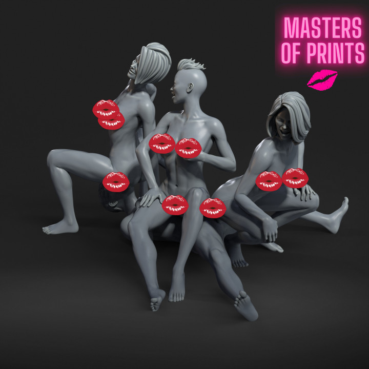 FOURSOME - NSFW - EROTIC MINIATURE 75 MM SCALE