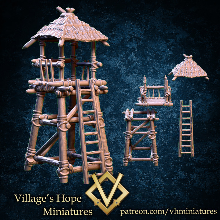 wooden watch tower