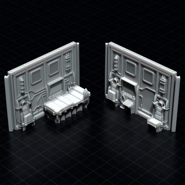 Spacewreck modular Spaceship Terrain - Extra wall piece - Vital Support's Cover
