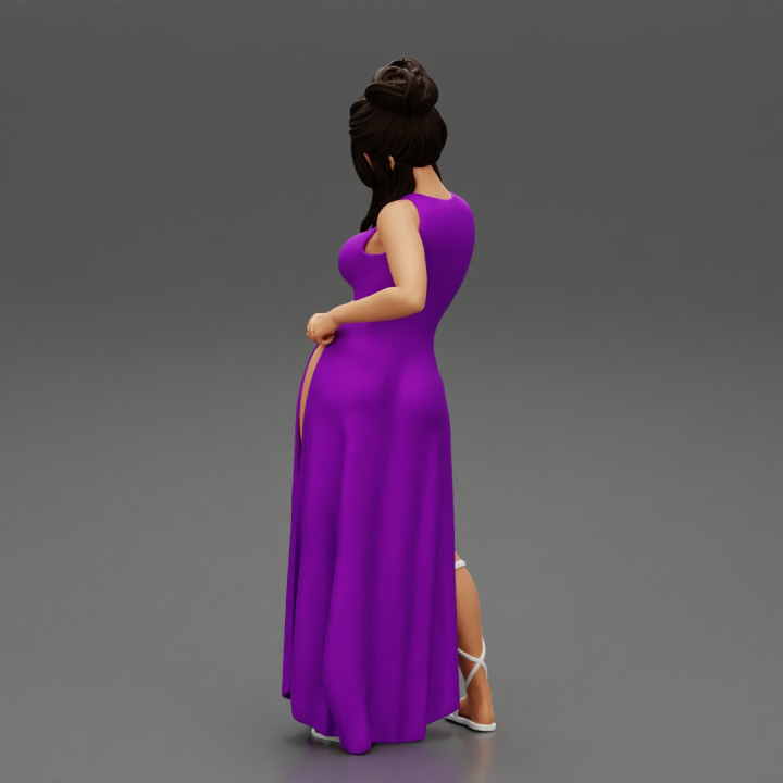 Beautiful woman Wearing a High Slit Dress image