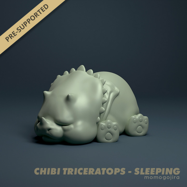 Chibi Triceratops - Sleeping image
