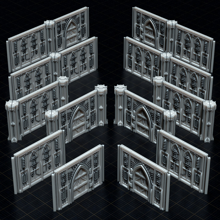 Spacewreck modular Spaceship Terrain - Detailed Walls and Pillars image