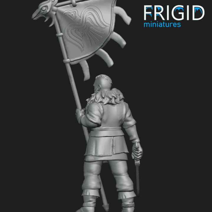 3D Printable Viking Standard Bearer by Frigid Miniatures 3D Printable Viking Standard Bearer by Frigid Miniatures