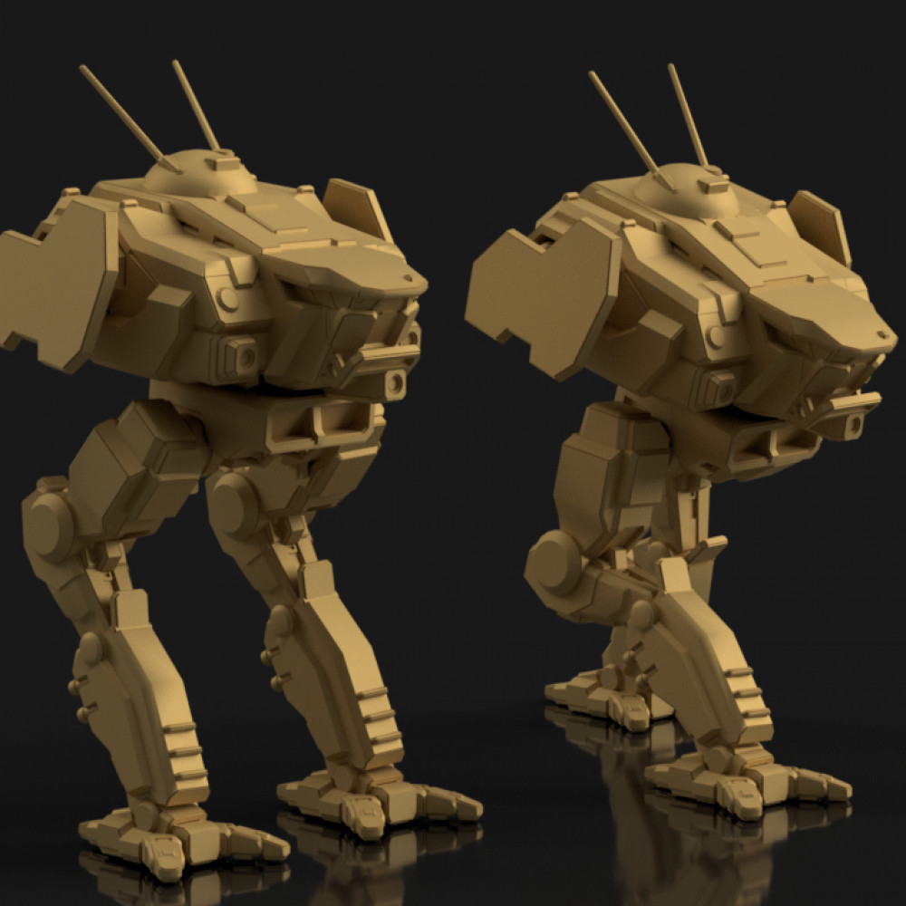 3D Printable Cicada CDA-2A for Battletech by Matt Mason, image size:1000x1000