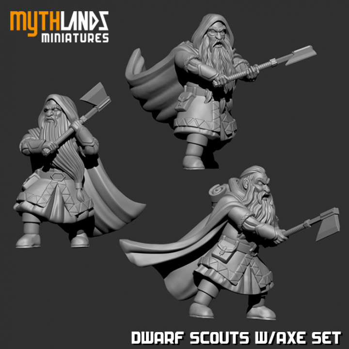 3x Dwarf Scouts w/two-handed axe image