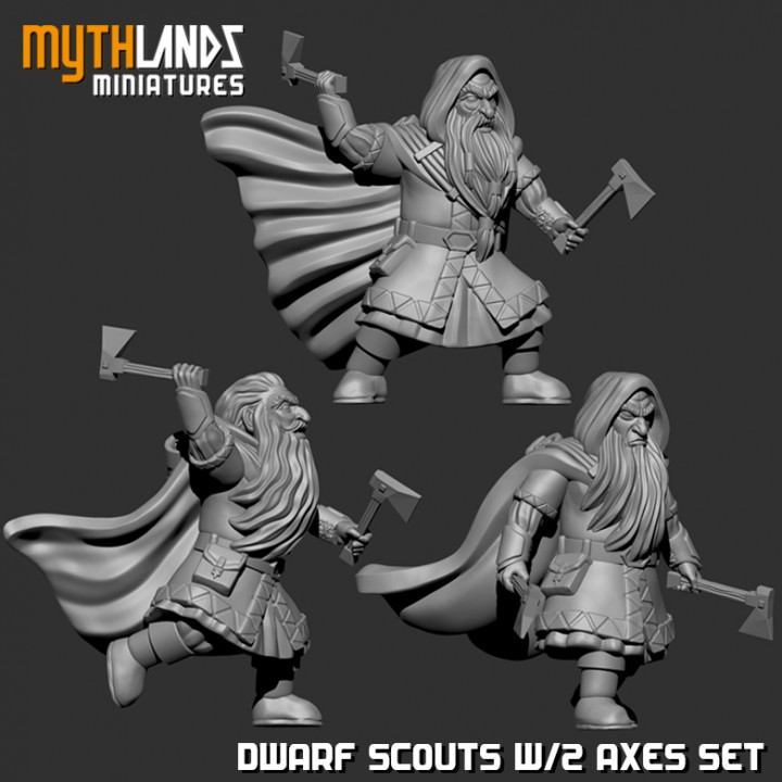 3x Dwarf Scouts w/two axes image