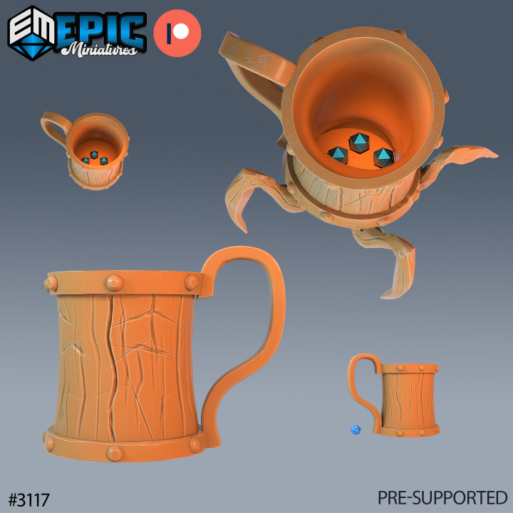 Huge Mug Mimic Decoration / Beer Cup Monster / Equipment Trap / Tavern Item / Pub Encounter