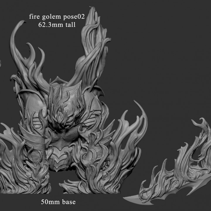 Fire Golem (Pose 1 of 3)