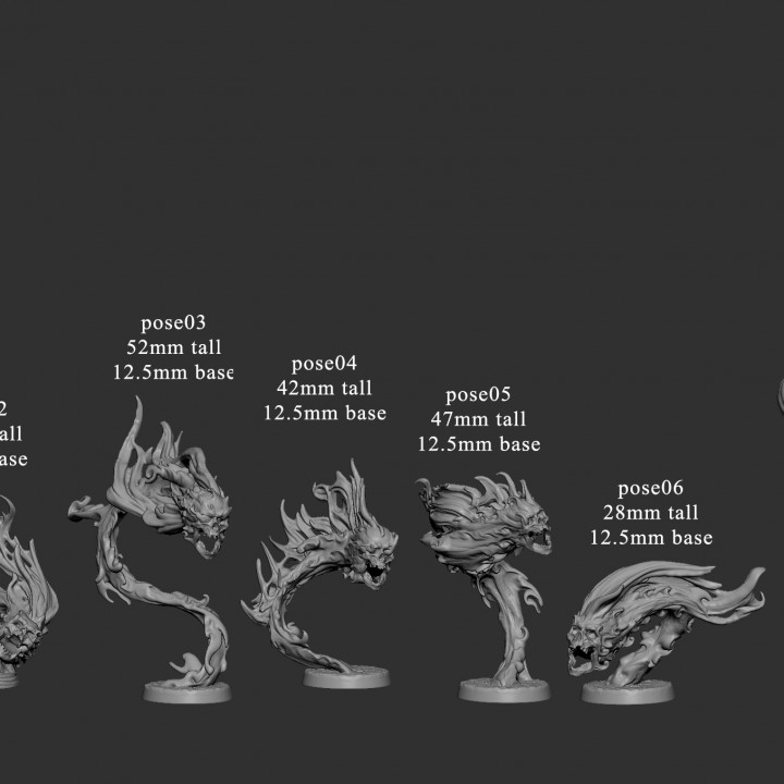 Possessed Flaming Skulls (8 variations/ original 6 updated) image
