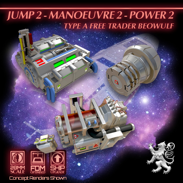 Jump 2 - Manoeuvre 2 - Power 2 - Type A Free Trader Beowulf image