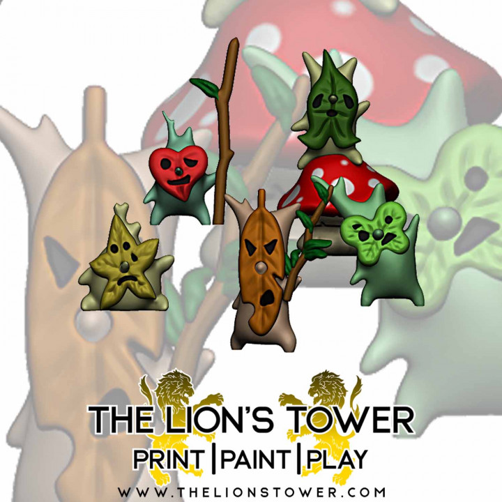 Forest Spirits set 2  (Set of 5 x small 32mm scale presupported miniatures) image