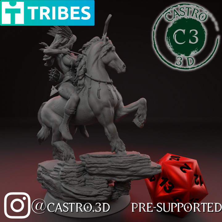 3D Printable Hastseoltoi - The Navajo Goddess of Hunting by Castro3D