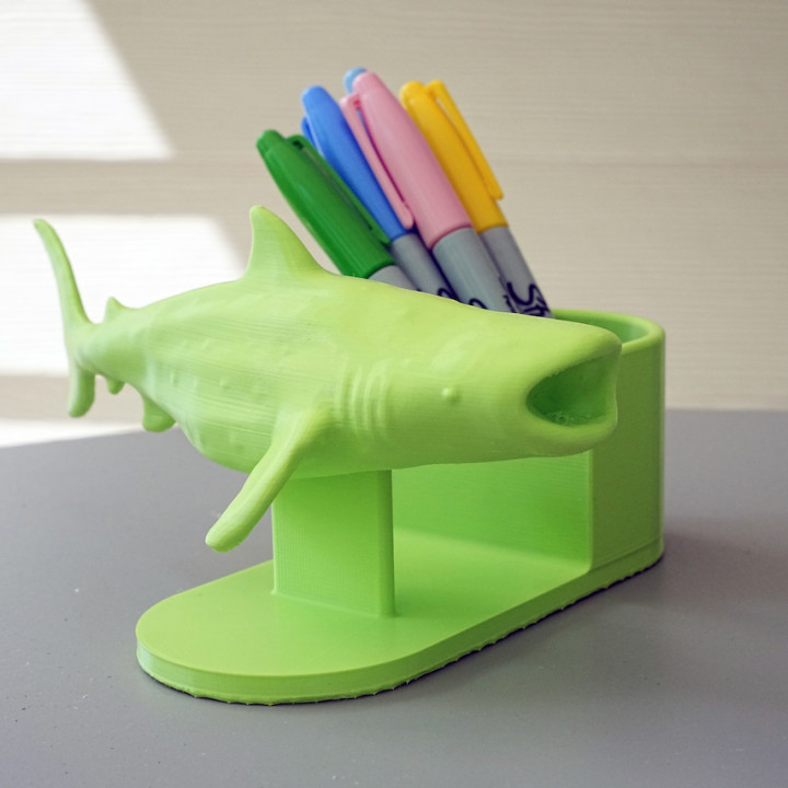Shark whale pen holder image