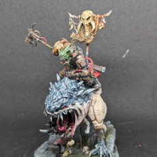 Picture of print of Ork Beast Hunter Warboss on colossal Mount This print has been uploaded by Gareth Jones