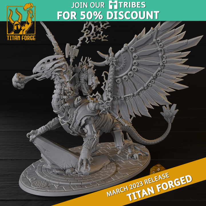 3D Printable Steam Dragon - Titan Forged - Titan Forge Miniatures March ...