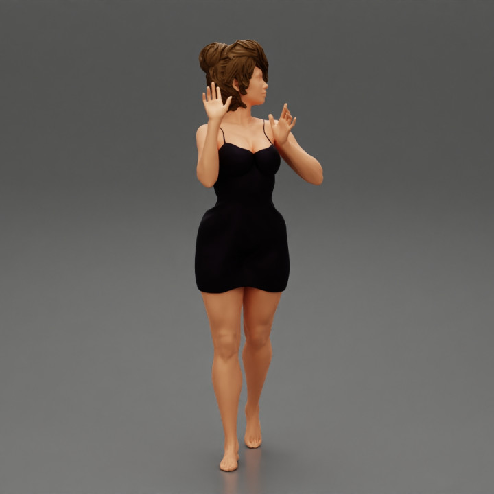 Young Sexy Woman Wearing Mini Dress image