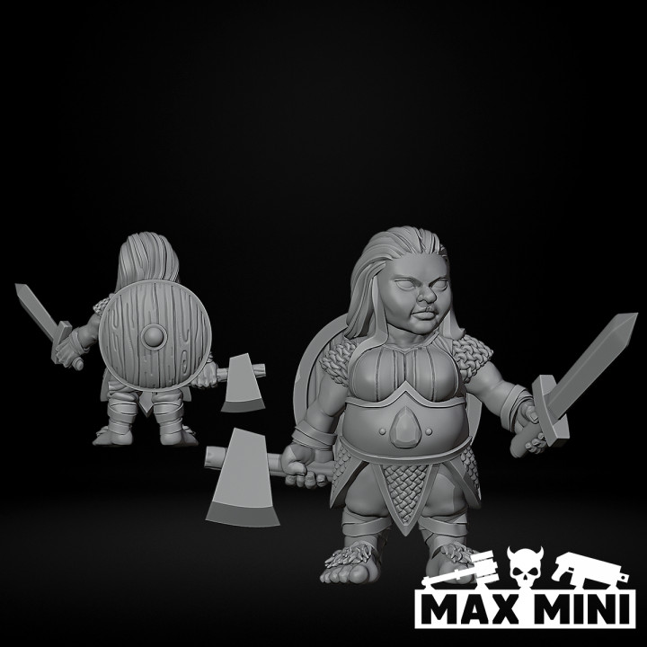 Halfling Shield Maiden Melee Fighters Command