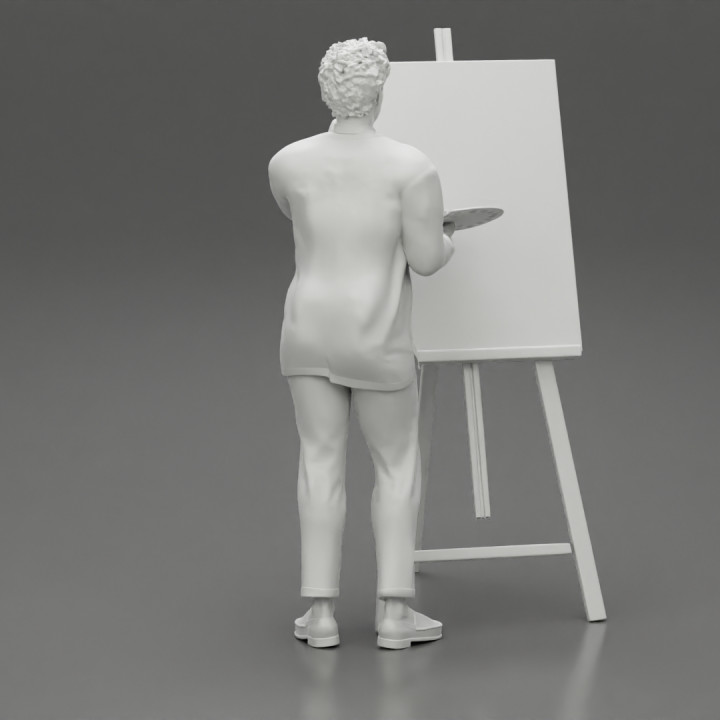 artist painter drawing on canvas 2