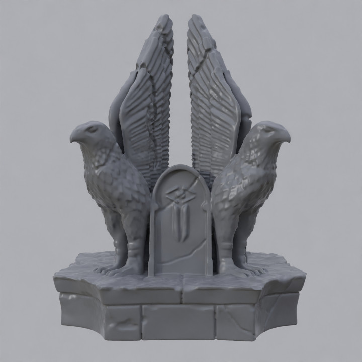 Ancient Hilltop Ruin - Bird Statue