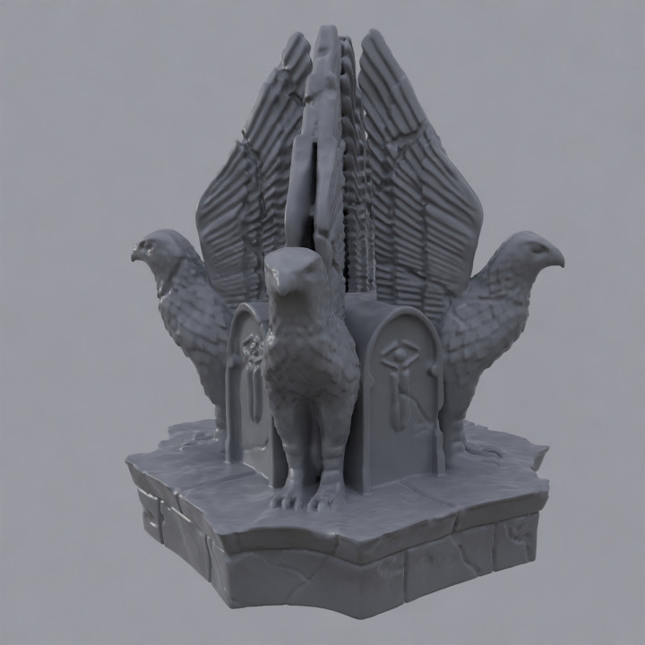 Ancient Hilltop Ruin - Bird Statue image