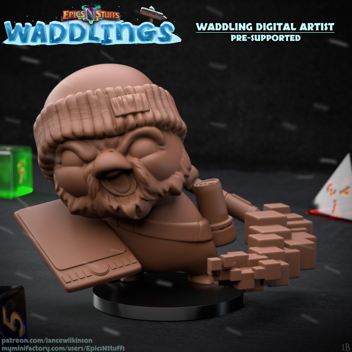 Waddling Digital Artist 1B Miniature - Pre-Supported
