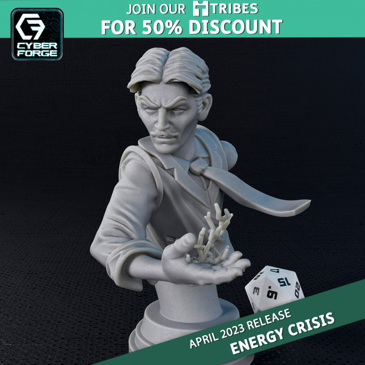 Cyber Forge Energy Crisis Doctor Nicolas Coil Bust image