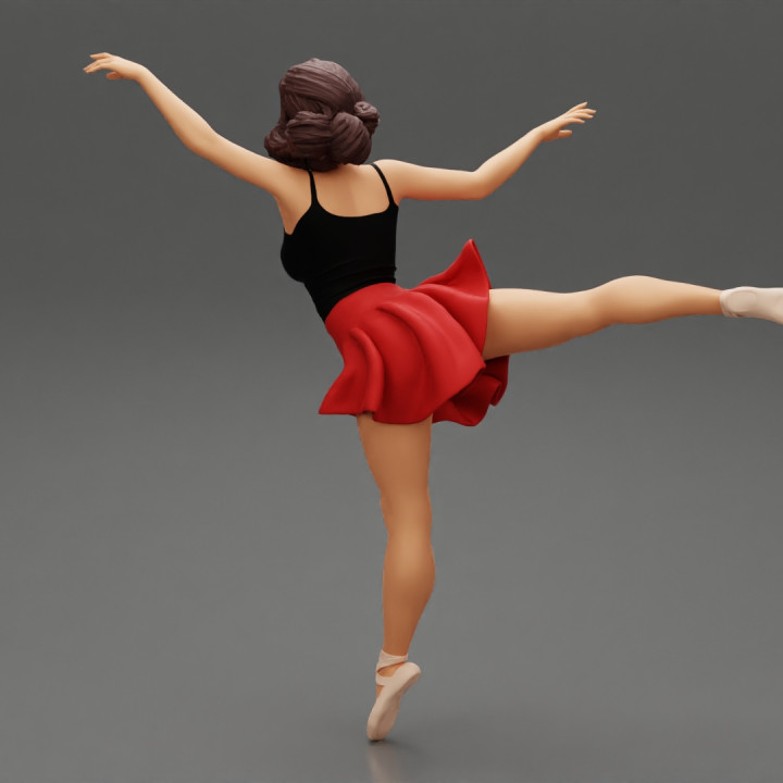 Beautiful Graceful Ballerina Girl Ballet Pose image