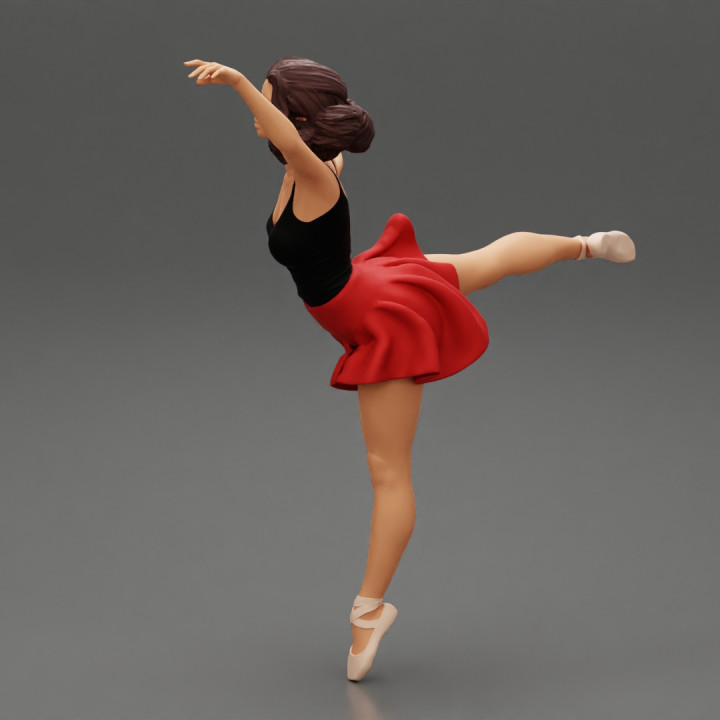 Beautiful Graceful Ballerina Girl Ballet Pose image