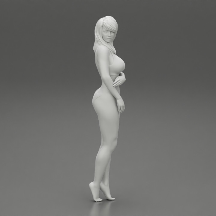 Girl in bikini standing image