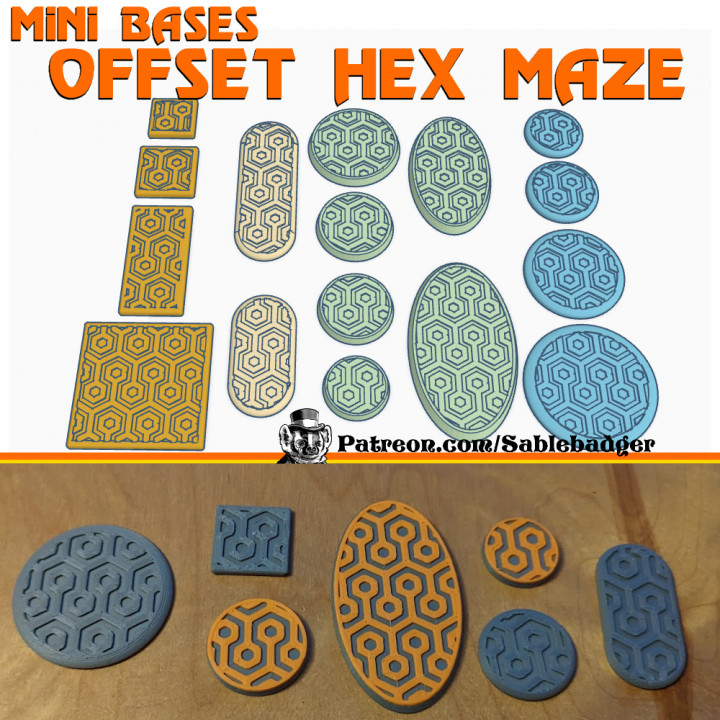 Mini Bases - Offset Hex Maze image