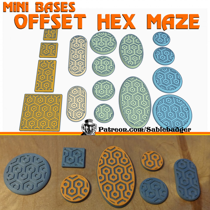 Mini Bases - Offset Hex Maze