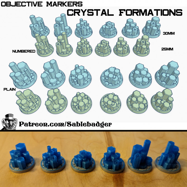 Objective Markers - Crystal Formations