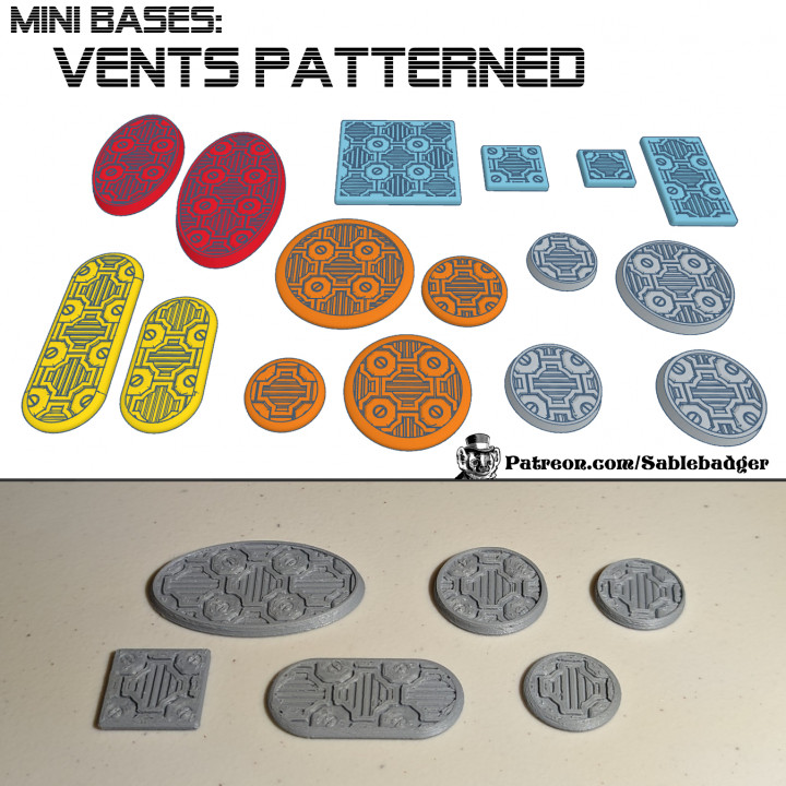 Mini Bases - Sci Fi Vents Pattern image