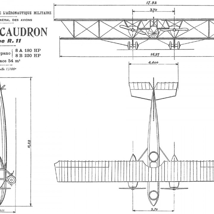Bomber plane Caudron R.11 (WW1, France) image