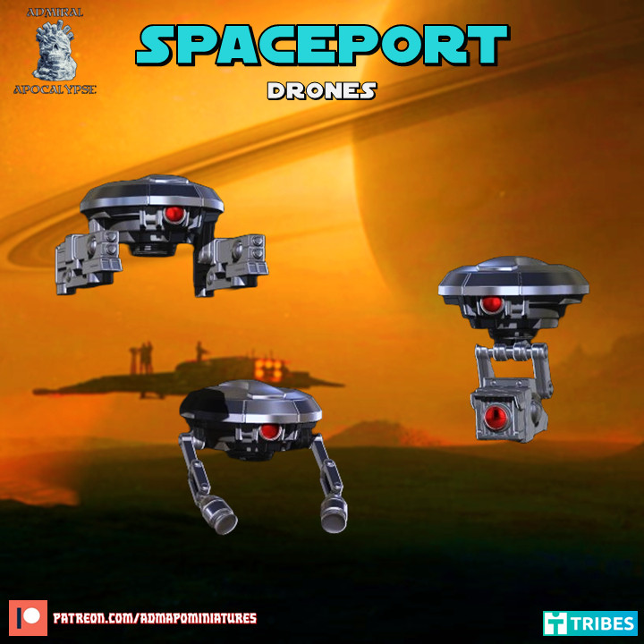 Spaceport Drones (pre-supported)