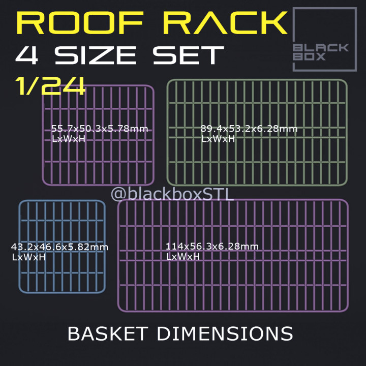 Roof Rack 4 types set 1-24th scale image